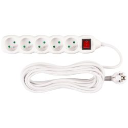   Predlžovací kábel DG-F805BK – 7 metrov, biely, s vypínačom 213346