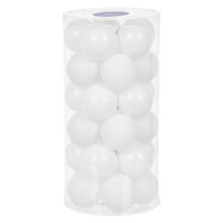   Sada guľôčok na vianočný stromček MagicHome, 30 ks, 6 cm, trblietavá biela 2171335