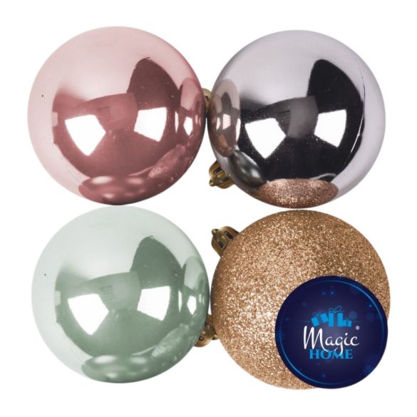 Sada vianočných ozdôb MagicHome, 4 ks, 10 cm, medeno-zelená 2171342