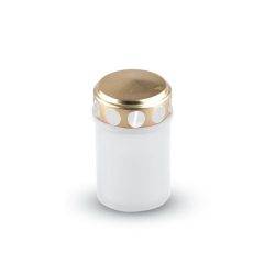   Biela plastová sviečka na hrob, doba horenia 20 hodín, 8,5 cm 2172230
