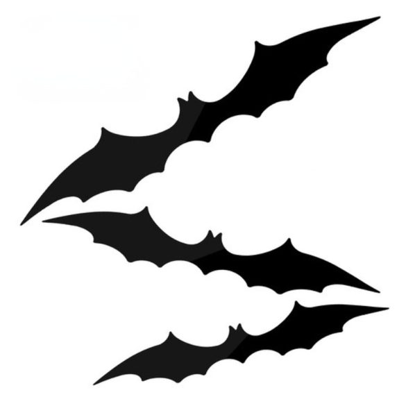 Halloweenská dekorácia s netopiermi, sada 3 ks – 47, 37 a 31 cm 22004