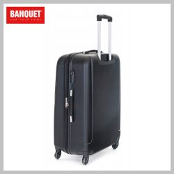   Cestovný škrupinový kufor na kolieskach ABS16, veľkosť M – čierny