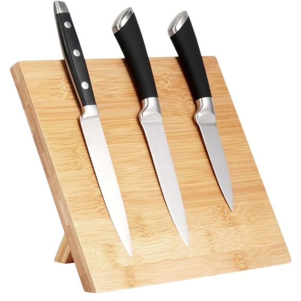 Vilde magnetický stojan na nože z bambusu 24 × 21 cm – praktické a priestorovo úsporné skladovanie 229279