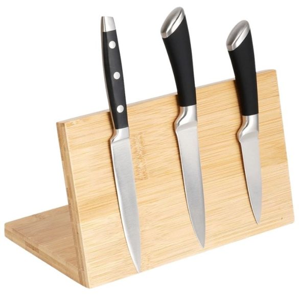 Vilde magnetický stojan na nože z bambusu 25 × 14 × 15 cm – kompaktné a praktické uloženie 229281