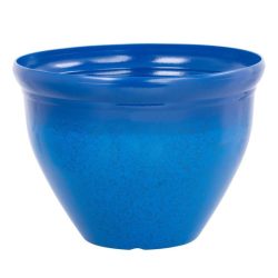   Glazovaný kvetináč Strend Pro, modrý, 38 × 28,5 cm 256946