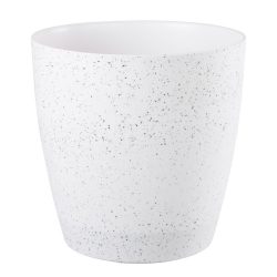   Kvetináč Strend Pro Stone, s efektom kameňa, biely, 35 × 35 cm 256966