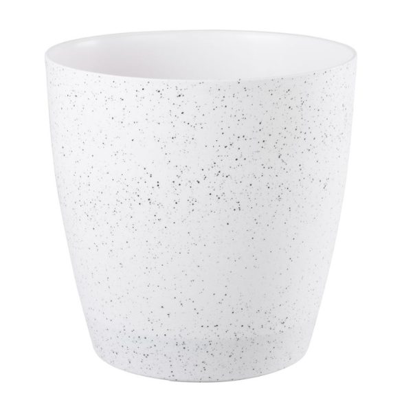 Kvetináč Strend Pro Stone, s efektom kameňa, biely, 35 × 35 cm 256966