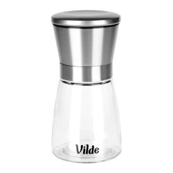   Ručný sklenený mlynček na soľ a korenie s keramickým mlecím mechanizmom – 180 ml 259467