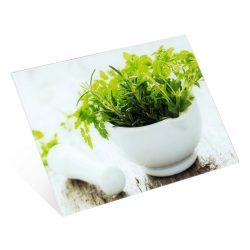   Rezná doska z tvrdeného skla s motívom liečivých bylín – 40 × 30 cm 259505