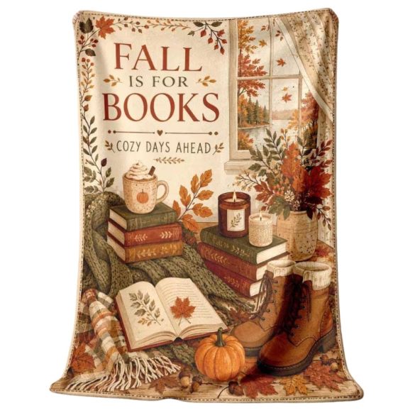 Pléd s jesenným vzorom „Fall is for Books“ 76 x 100 cm 25MW66K2G5