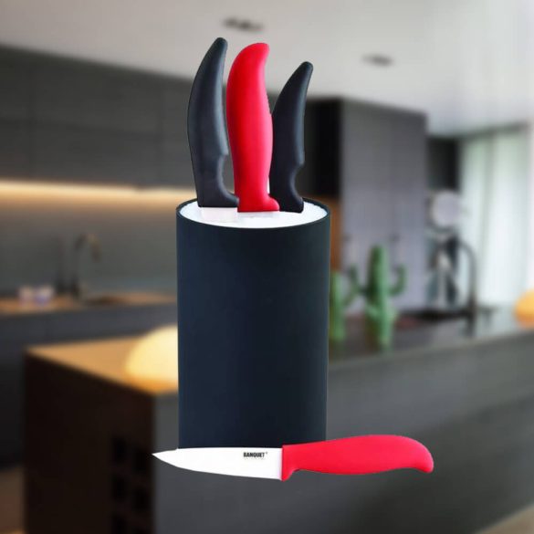 CULINARIA Čierny držiak na nože, 18 cm, čierny