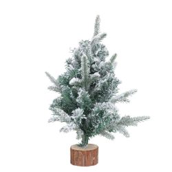   Mini umelý smrek so snehom 50 cm – s drevenou základňou 26089