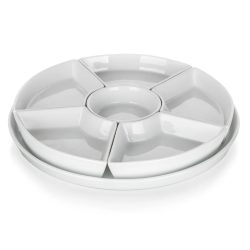   BIANCA 7-dielna porcelánová servírovacia sada – 28 cm, biela 267313