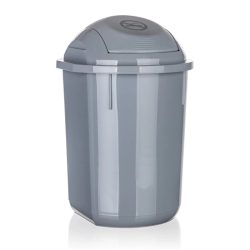 Odpadkový kôš s výklopným vekom – 8 l, sivý 267421