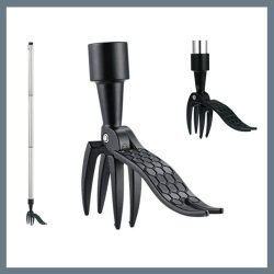   Záhradný nástroj na pletie a odstraňovanie buriny, čierny, 15x20x3,5 cm 27306