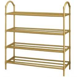   4-poschodová zlatá polica na topánky a organizér na obuv 27542