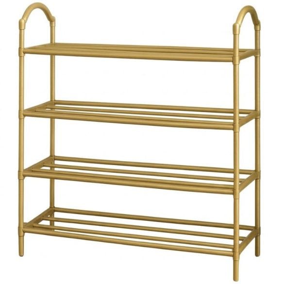 4-poschodová zlatá polica na topánky a organizér na obuv 27542