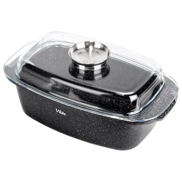 Vilde GRANITICA Granitový pekáč – 5,4-litrová misa so skleneným vekom 279078