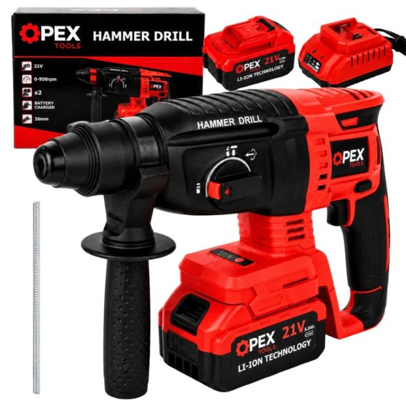OPEX TOOLS akumulátorové vŕtačky s príklepom SDS+ 21 V 28008
