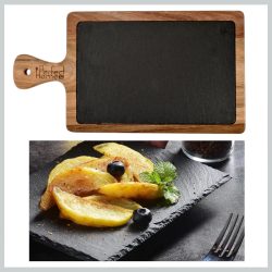   Perfect Home Pala s rukoväťou na servírovanie s akáciovým držiakom 26*18 cm 28111