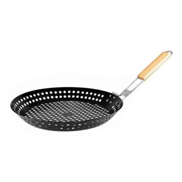 Perfect Home BBQ / Panvica na pečenie gaštanov (31 cm) – perforovaná, s drevenou rukoväťou 28292