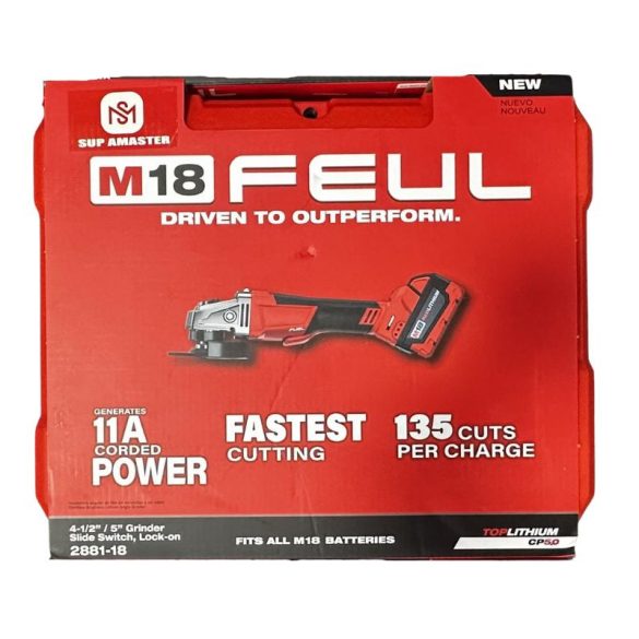 Akkumulátorová uhlová brúska s bezkartáčovým motorom 2881-18