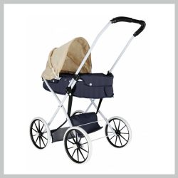   Retro detský kočík pre bábiky – kovová konštrukcia, 72 cm 297503