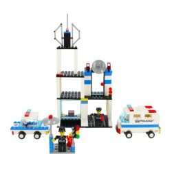   Stavebnicová sada ALLEBLOX PoliceForce – Policajná stanica s 2 vozidlami 298240