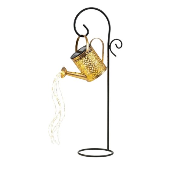Vintage solárna zavlažovacia kanva a záhradná lampa 3096