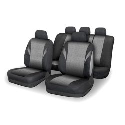   Sada poťahov na sedadlá POLY 9 dielna sivá kompatibilná s airbagom 31679