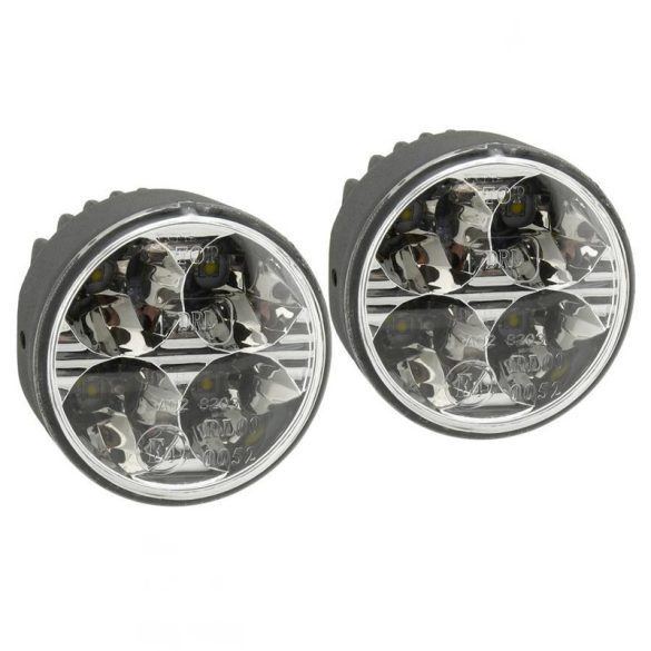 Denné svietenie 4 výkonné LED – 12/24 V, okrúhly tvar (70 mm), súprava 2 kusov 33551