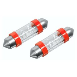   Autožiarovka LED 4LED – 12V SV8.5 (11×39 mm), červená, súprava 2 kusov 33722