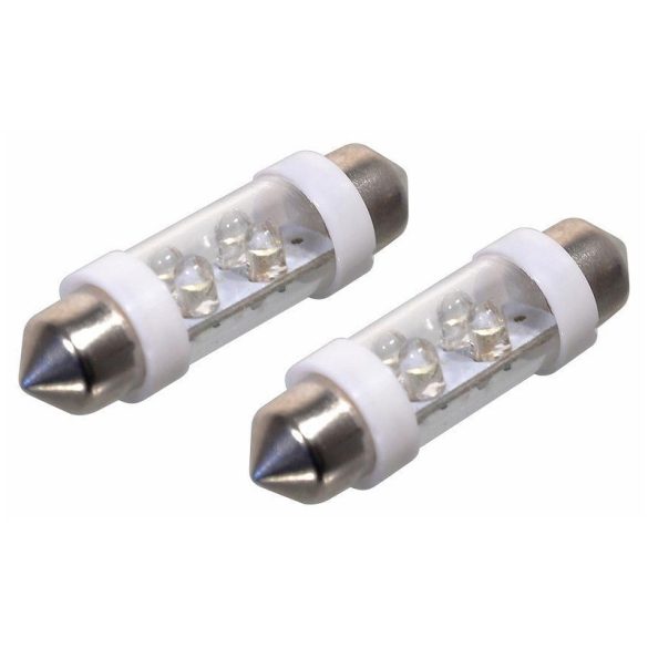 Autožiarovka LED 4LED – 12V SV8.5 (11×39 mm), biela, súprava 2 kusov 33725