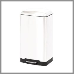   Dvojpedálový odpadkový kôš, 30 litrov – kov, biely 34609







