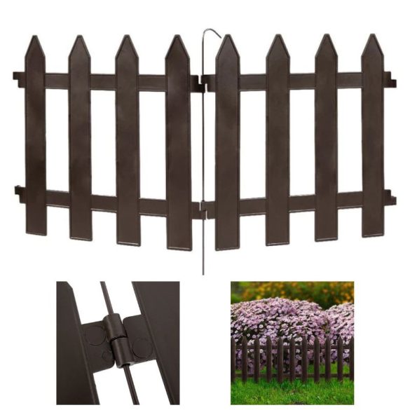 Hnedý záhradný obrubník 30 cm 10 ks 351005-B