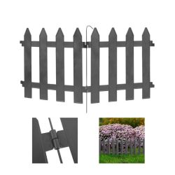   Vilde záhradný obrubník 30 × 30 cm 10 ks – grafitová farba, dekoratívny a odolný voči poveternostným vplyvom 351005-G