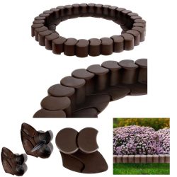 Hnedý záhradný obrubník 410 cm 32 ks 351008-B