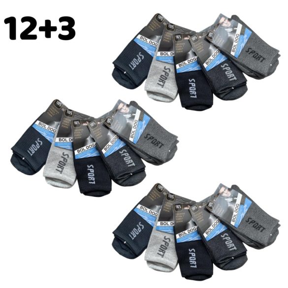 12+3 Pánske športové ponožky 39-42 400345-4