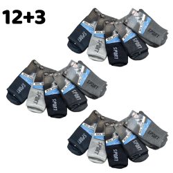12+3 Pánske športové ponožky 43-47 400345-5