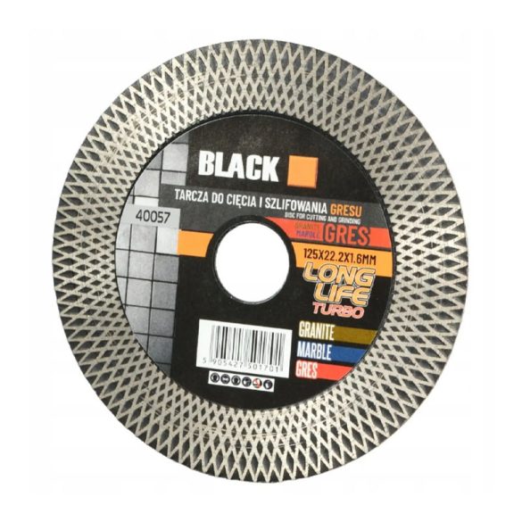 BLACK 125 mm suchý rezací kotúč na kameň, keramiku a dlaždice – 40057