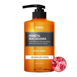   KUNDAL Honey&Macadamia Sprchový gél Anglická Ruža 500 ml – s extraktom z Aloe Vera 40265