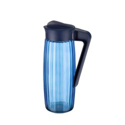   Qlux Prémium sklenená kanvica s plastovým viečkom a uchom – modrá (1,6 l) 4120251