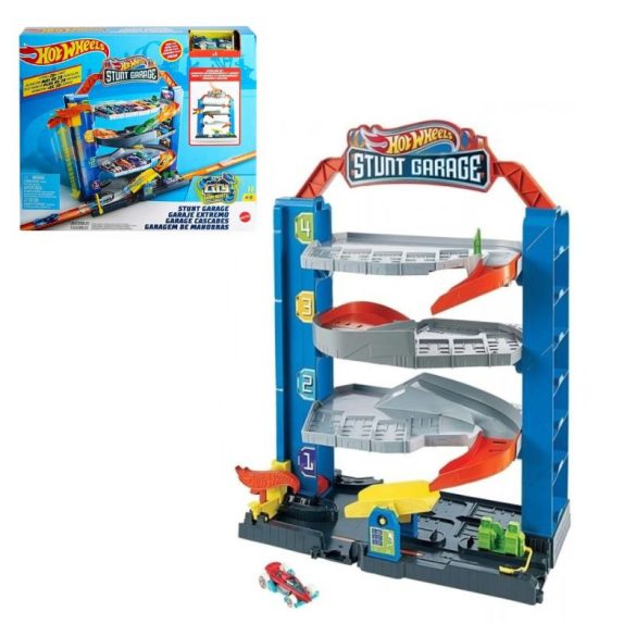 Hot Wheels City – Stunt Garage Multi-Level Garage Track Set 423016