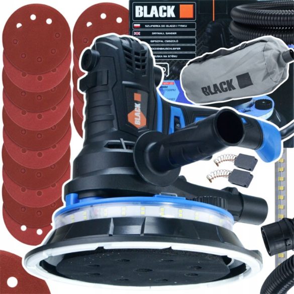 Black Elektrická brúska na sadrokartón s LED osvetlením 42606