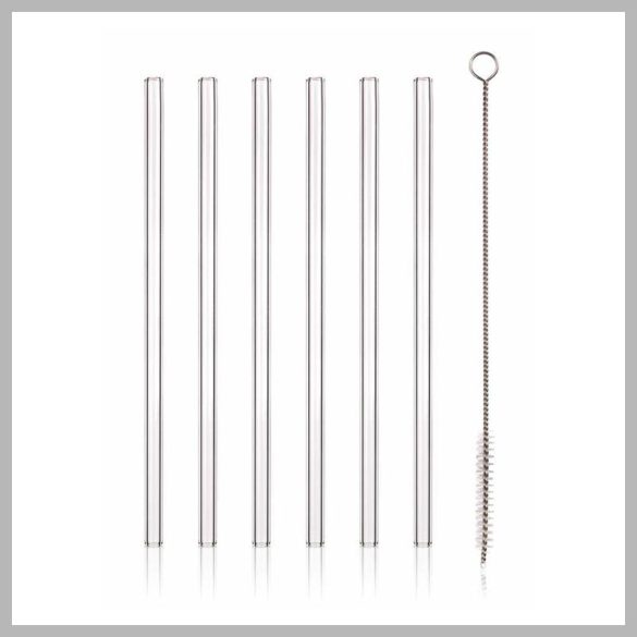 Sada slamiek s čistiacou kefkou 20 cm, rovná 04269951