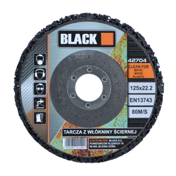 Čistiaci brúsny kotúč BLACK 125 mm pre uhlovú brúsku 42704