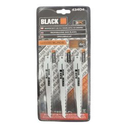 Čierne pílové listy na rezanie dreva, 3 ks 43404