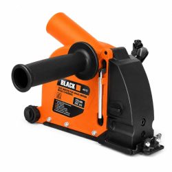   BLACK kryt s odsávaním prachu pre uhlovú brúsku, frézovanie drážok do stien – 115/125 mm – 46012