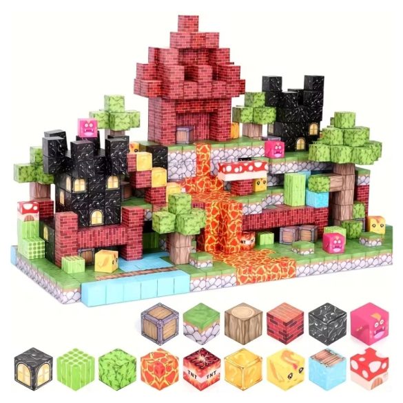 Sada 500 magnetických stavebných kociek 47MQK50W7Q