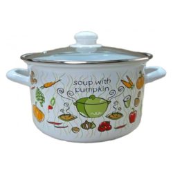 Smaltovaný hrniec so zeleninovým vzorom 24 cm 6,2 l 481678